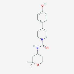 N-(2,2-dimethyloxan-4-yl)-4-(4-hydroxyphenyl)piperidine-1-carboxamide