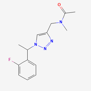 N-[[1-[1-(2-fluorophenyl)ethyl]triazol-4-yl]methyl]-N-methylacetamide