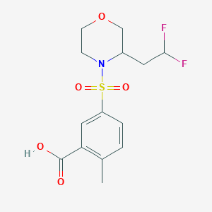 5-[3-(2,2-Difluoroethyl)morpholin-4-yl]sulfonyl-2-methylbenzoic acid