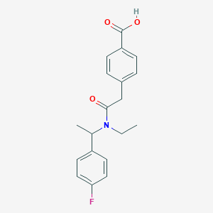 4-[2-[Ethyl-[1-(4-fluorophenyl)ethyl]amino]-2-oxoethyl]benzoic acid