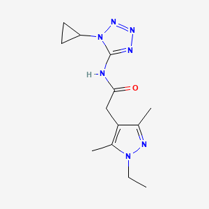 N-(1-cyclopropyltetrazol-5-yl)-2-(1-ethyl-3,5-dimethylpyrazol-4-yl)acetamide