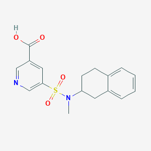 5-[Methyl(1,2,3,4-tetrahydronaphthalen-2-yl)sulfamoyl]pyridine-3-carboxylic acid