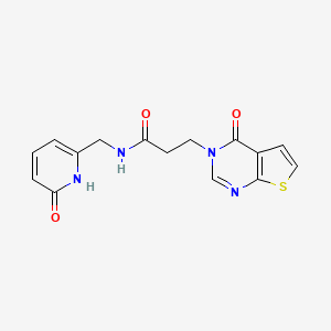 N-[(6-oxo-1H-pyridin-2-yl)methyl]-3-(4-oxothieno[2,3-d]pyrimidin-3-yl)propanamide