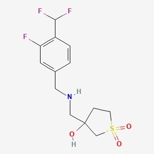 3-[[[4-(Difluoromethyl)-3-fluorophenyl]methylamino]methyl]-1,1-dioxothiolan-3-ol