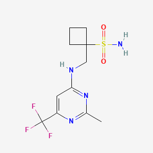 1-[[[2-Methyl-6-(trifluoromethyl)pyrimidin-4-yl]amino]methyl]cyclobutane-1-sulfonamide