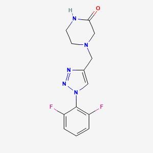 4-[[1-(2,6-Difluorophenyl)triazol-4-yl]methyl]piperazin-2-one