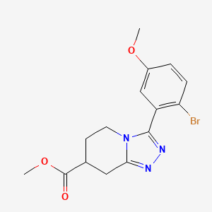 Methyl 3-(2-bromo-5-methoxyphenyl)-5,6,7,8-tetrahydro-[1,2,4]triazolo[4,3-a]pyridine-7-carboxylate