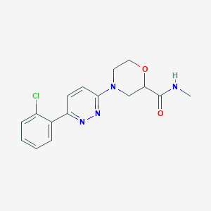 molecular formula C16H17ClN4O2 B7447136 4-[6-(2-chlorophenyl)pyridazin-3-yl]-N-methylmorpholine-2-carboxamide 