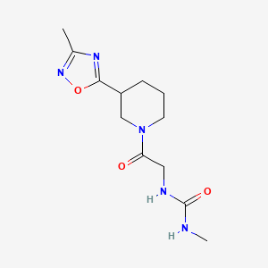 1-Methyl-3-[2-[3-(3-methyl-1,2,4-oxadiazol-5-yl)piperidin-1-yl]-2-oxoethyl]urea