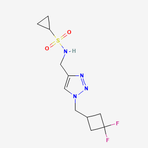 N-[[1-[(3,3-difluorocyclobutyl)methyl]triazol-4-yl]methyl]cyclopropanesulfonamide