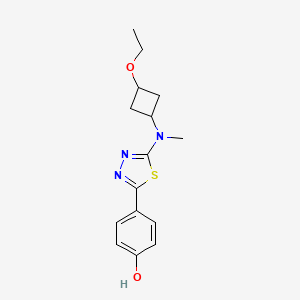 4-[5-[(3-Ethoxycyclobutyl)-methylamino]-1,3,4-thiadiazol-2-yl]phenol