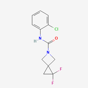 molecular formula C12H11ClF2N2O B7447184 N-(2-chlorophenyl)-2,2-difluoro-5-azaspiro[2.3]hexane-5-carboxamide 