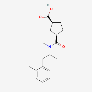 molecular formula C18H25NO3 B7447191 (1S,3R)-3-[methyl-[1-(2-methylphenyl)propan-2-yl]carbamoyl]cyclopentane-1-carboxylic acid 