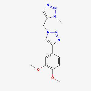 molecular formula C14H16N6O2 B7447214 4-(3,4-Dimethoxyphenyl)-1-[(3-methyltriazol-4-yl)methyl]triazole 