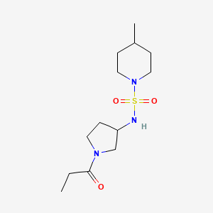 4-methyl-N-(1-propanoylpyrrolidin-3-yl)piperidine-1-sulfonamide