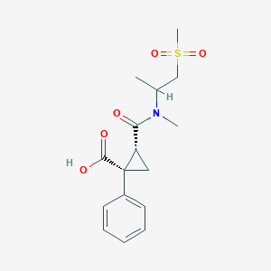 (1S,2R)-2-[methyl(1-methylsulfonylpropan-2-yl)carbamoyl]-1-phenylcyclopropane-1-carboxylic acid