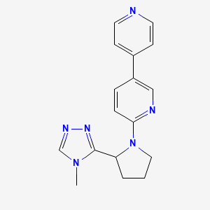 2-[2-(4-Methyl-1,2,4-triazol-3-yl)pyrrolidin-1-yl]-5-pyridin-4-ylpyridine