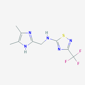 N-[(4,5-dimethyl-1H-imidazol-2-yl)methyl]-3-(trifluoromethyl)-1,2,4-thiadiazol-5-amine