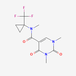 N,1,3-trimethyl-2,4-dioxo-N-[1-(trifluoromethyl)cyclopropyl]pyrimidine-5-carboxamide