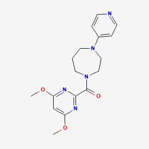 molecular formula C17H21N5O3 B7447313 (4,6-Dimethoxypyrimidin-2-yl)-(4-pyridin-4-yl-1,4-diazepan-1-yl)methanone 