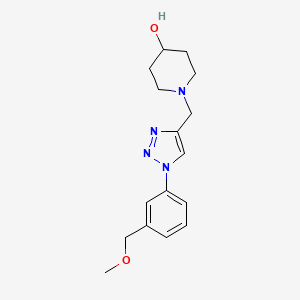 1-[[1-[3-(Methoxymethyl)phenyl]triazol-4-yl]methyl]piperidin-4-ol