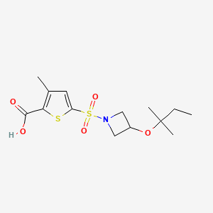 3-Methyl-5-[3-(2-methylbutan-2-yloxy)azetidin-1-yl]sulfonylthiophene-2-carboxylic acid