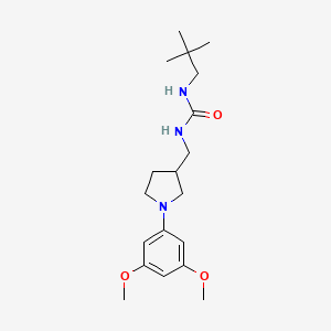 molecular formula C19H31N3O3 B7447398 1-[[1-(3,5-Dimethoxyphenyl)pyrrolidin-3-yl]methyl]-3-(2,2-dimethylpropyl)urea 