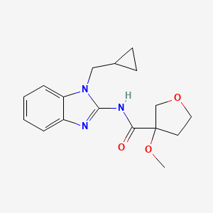 N-[1-(cyclopropylmethyl)benzimidazol-2-yl]-3-methoxyoxolane-3-carboxamide