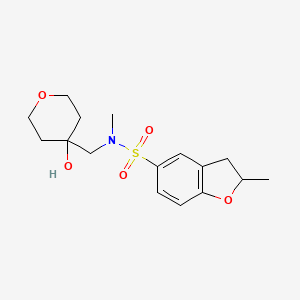 N-[(4-hydroxyoxan-4-yl)methyl]-N,2-dimethyl-2,3-dihydro-1-benzofuran-5-sulfonamide