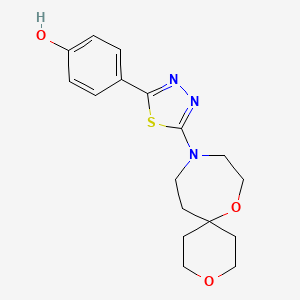 4-[5-(3,7-Dioxa-10-azaspiro[5.6]dodecan-10-yl)-1,3,4-thiadiazol-2-yl]phenol