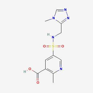 2-Methyl-5-[(4-methyl-1,2,4-triazol-3-yl)methylsulfamoyl]pyridine-3-carboxylic acid