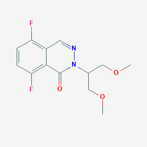 molecular formula C13H14F2N2O3 B7447472 2-(1,3-Dimethoxypropan-2-yl)-5,8-difluorophthalazin-1-one 