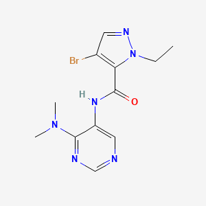 4-bromo-N-[4-(dimethylamino)pyrimidin-5-yl]-2-ethylpyrazole-3-carboxamide