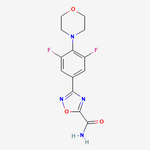 3-(3,5-Difluoro-4-morpholin-4-ylphenyl)-1,2,4-oxadiazole-5-carboxamide