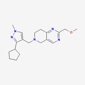 6-[(3-cyclopentyl-1-methylpyrazol-4-yl)methyl]-2-(methoxymethyl)-7,8-dihydro-5H-pyrido[4,3-d]pyrimidine