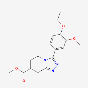 Methyl 3-(4-ethoxy-3-methoxyphenyl)-5,6,7,8-tetrahydro-[1,2,4]triazolo[4,3-a]pyridine-7-carboxylate