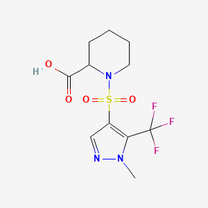 1-[1-Methyl-5-(trifluoromethyl)pyrazol-4-yl]sulfonylpiperidine-2-carboxylic acid