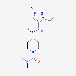 4-N-(3-ethyl-1-methylpyrazol-4-yl)-1-N,1-N-dimethylpiperidine-1,4-dicarboxamide