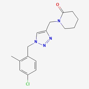 1-[[1-[(4-Chloro-2-methylphenyl)methyl]triazol-4-yl]methyl]piperidin-2-one