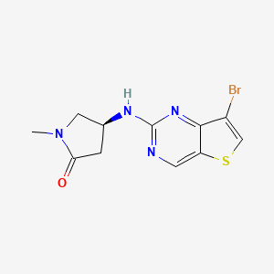 molecular formula C11H11BrN4OS B7447548 (4S)-4-[(7-bromothieno[3,2-d]pyrimidin-2-yl)amino]-1-methylpyrrolidin-2-one 