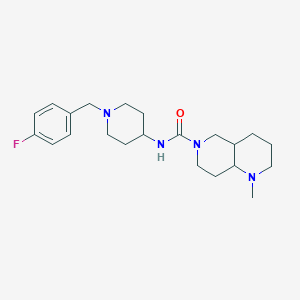 N-[1-[(4-fluorophenyl)methyl]piperidin-4-yl]-1-methyl-2,3,4,4a,5,7,8,8a-octahydro-1,6-naphthyridine-6-carboxamide