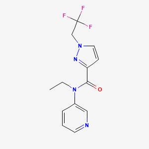 molecular formula C13H13F3N4O B7447572 N-ethyl-N-pyridin-3-yl-1-(2,2,2-trifluoroethyl)pyrazole-3-carboxamide 