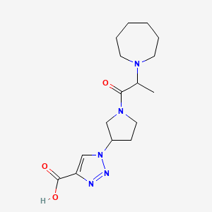 1-[1-[2-(Azepan-1-yl)propanoyl]pyrrolidin-3-yl]triazole-4-carboxylic acid