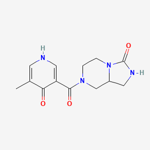 molecular formula C13H16N4O3 B7447608 7-(5-methyl-4-oxo-1H-pyridine-3-carbonyl)-1,2,5,6,8,8a-hexahydroimidazo[1,5-a]pyrazin-3-one 