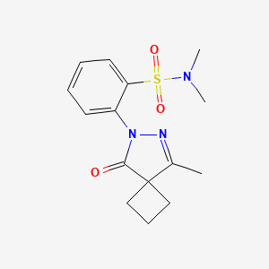 N,N-dimethyl-2-(5-methyl-8-oxo-6,7-diazaspiro[3.4]oct-5-en-7-yl)benzenesulfonamide