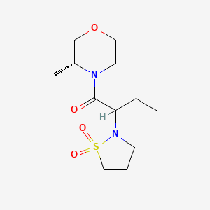 2-(1,1-dioxo-1,2-thiazolidin-2-yl)-3-methyl-1-[(3R)-3-methylmorpholin-4-yl]butan-1-one