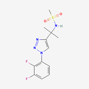 N-[2-[1-(2,3-difluorophenyl)triazol-4-yl]propan-2-yl]methanesulfonamide