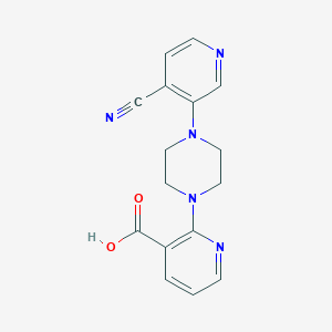 2-[4-(4-Cyanopyridin-3-yl)piperazin-1-yl]pyridine-3-carboxylic acid