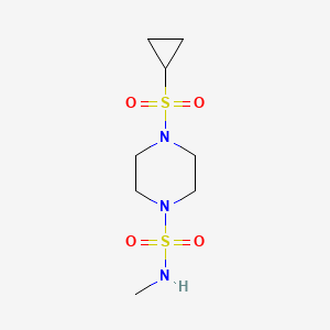 molecular formula C8H17N3O4S2 B7447653 4-cyclopropylsulfonyl-N-methylpiperazine-1-sulfonamide 