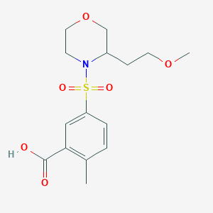 5-[3-(2-Methoxyethyl)morpholin-4-yl]sulfonyl-2-methylbenzoic acid